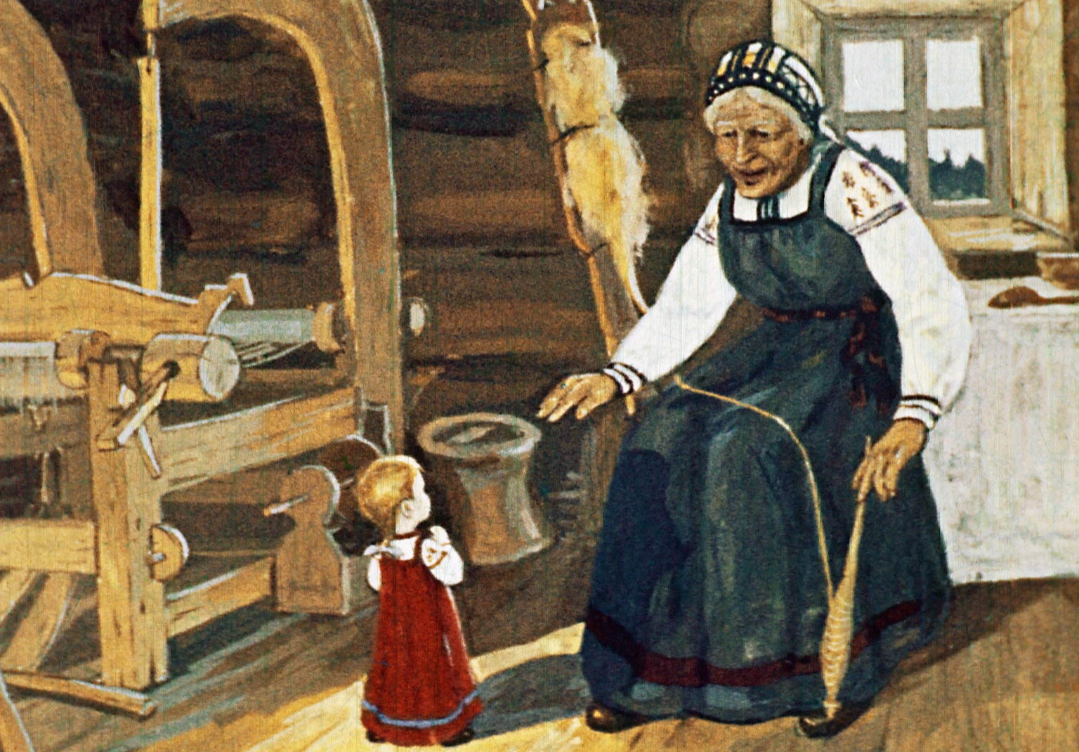 Аудиосказка Дочка с веретёнце