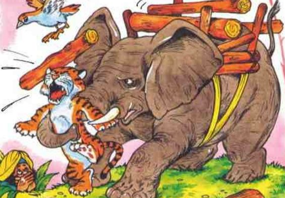 Аудиосказка Как слон спас хозяина от тигра