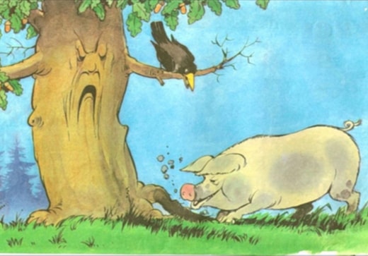 Аудиосказка Свинья под дубом