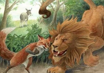 Аудиосказка The Ass, The Fox, and The Lion