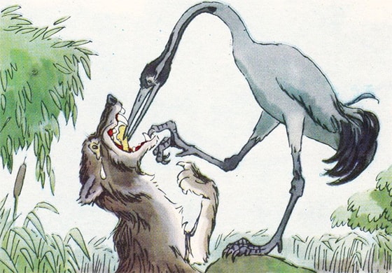 Аудиосказка Волк и Журавль