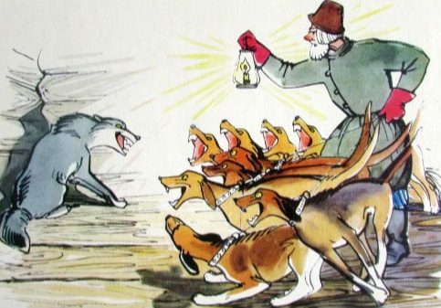 Аудиосказка Волк на псарне